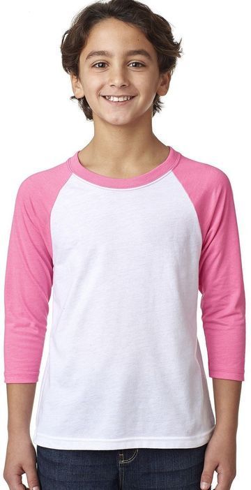 Next Level Youth CVC 3/4-Sleeve Raglan